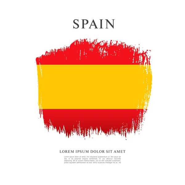 Bandera de España en pinceladas — Vector de stock