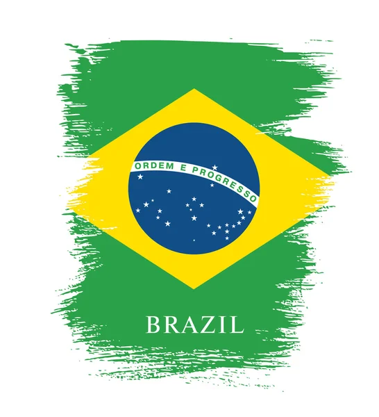 Grunge Bandeira brasileira —  Vetores de Stock