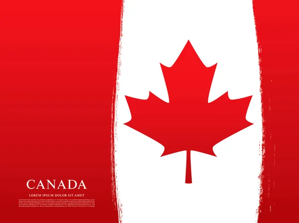 Grunge Bandera de Canadá — Vector de stock