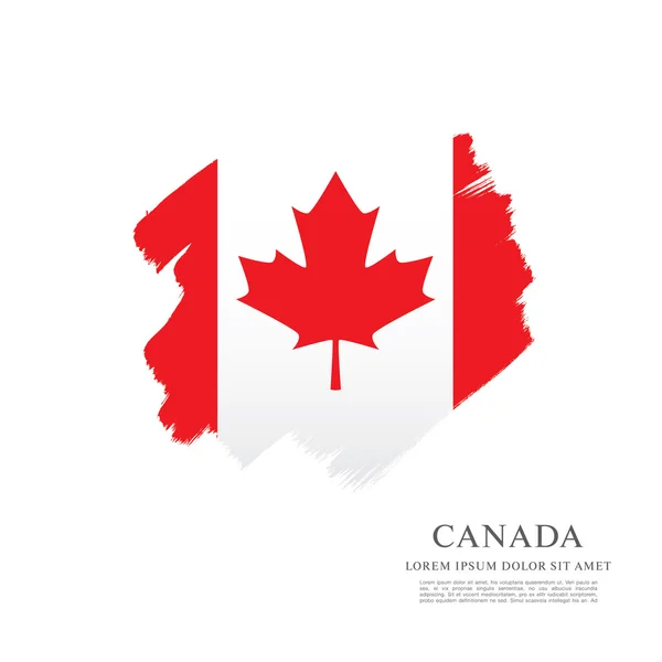 Grunge Bandera de Canadá — Vector de stock