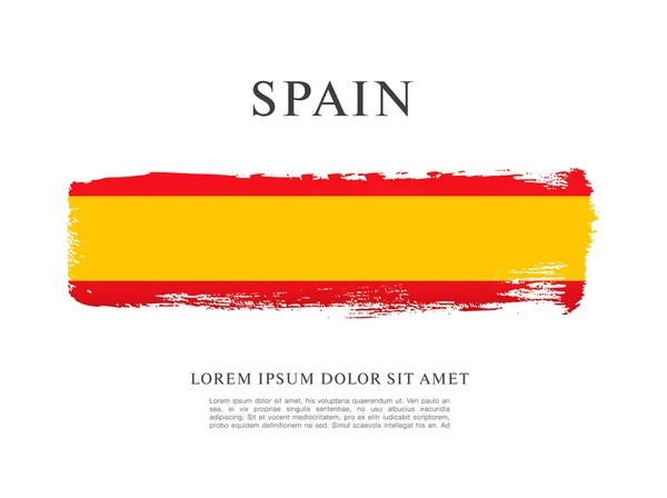 브러시 스트로크에서 스페인 국기 — 스톡 벡터