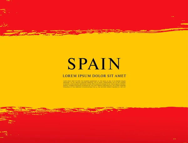 Bandera de España en pinceladas — Vector de stock