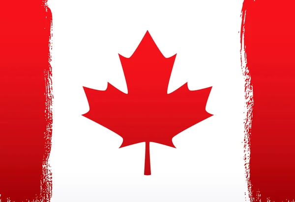 Гранж Канадский флаг — стоковый вектор