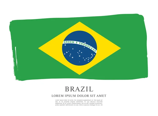 Grunge Bandeira brasileira —  Vetores de Stock