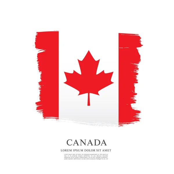 Гранж Канадский флаг — стоковый вектор