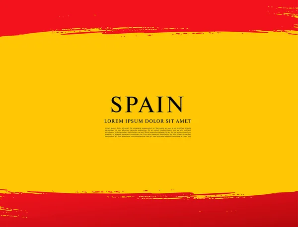 Bandera de España en pinceladas — Vector de stock