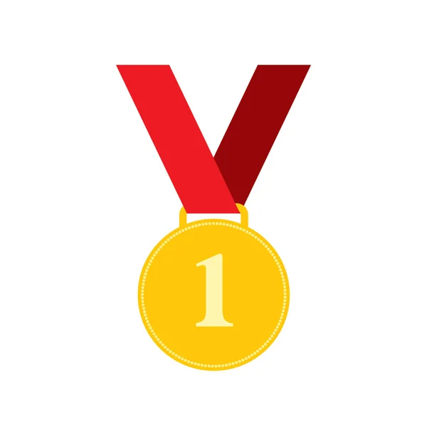 Gold medal icon — Stock Vector