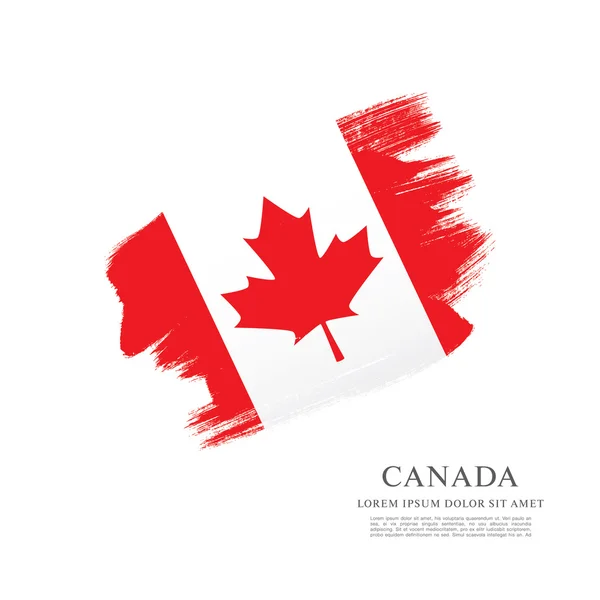 Grunge Bandera de Canadá — Vector de stock