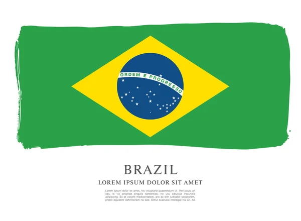 Grunge Bandeira brasileira —  Vetores de Stock