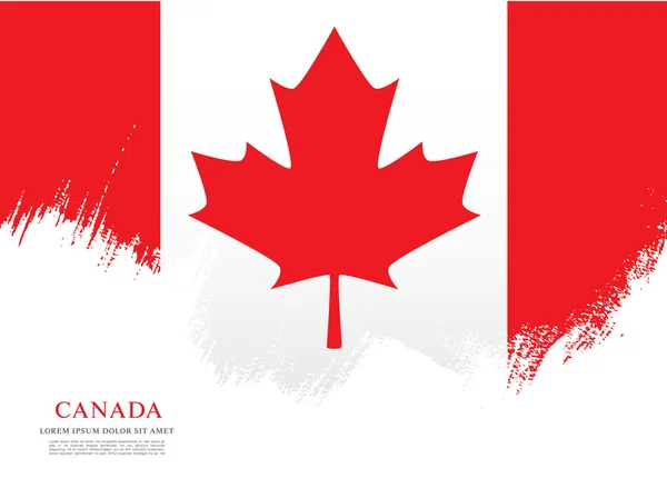 Grunge kanadensisk flagga — Stock vektor
