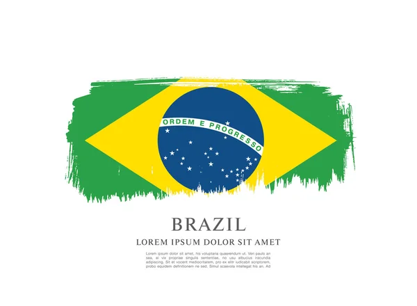 Grunge brazil zászlóval — Stock Vector