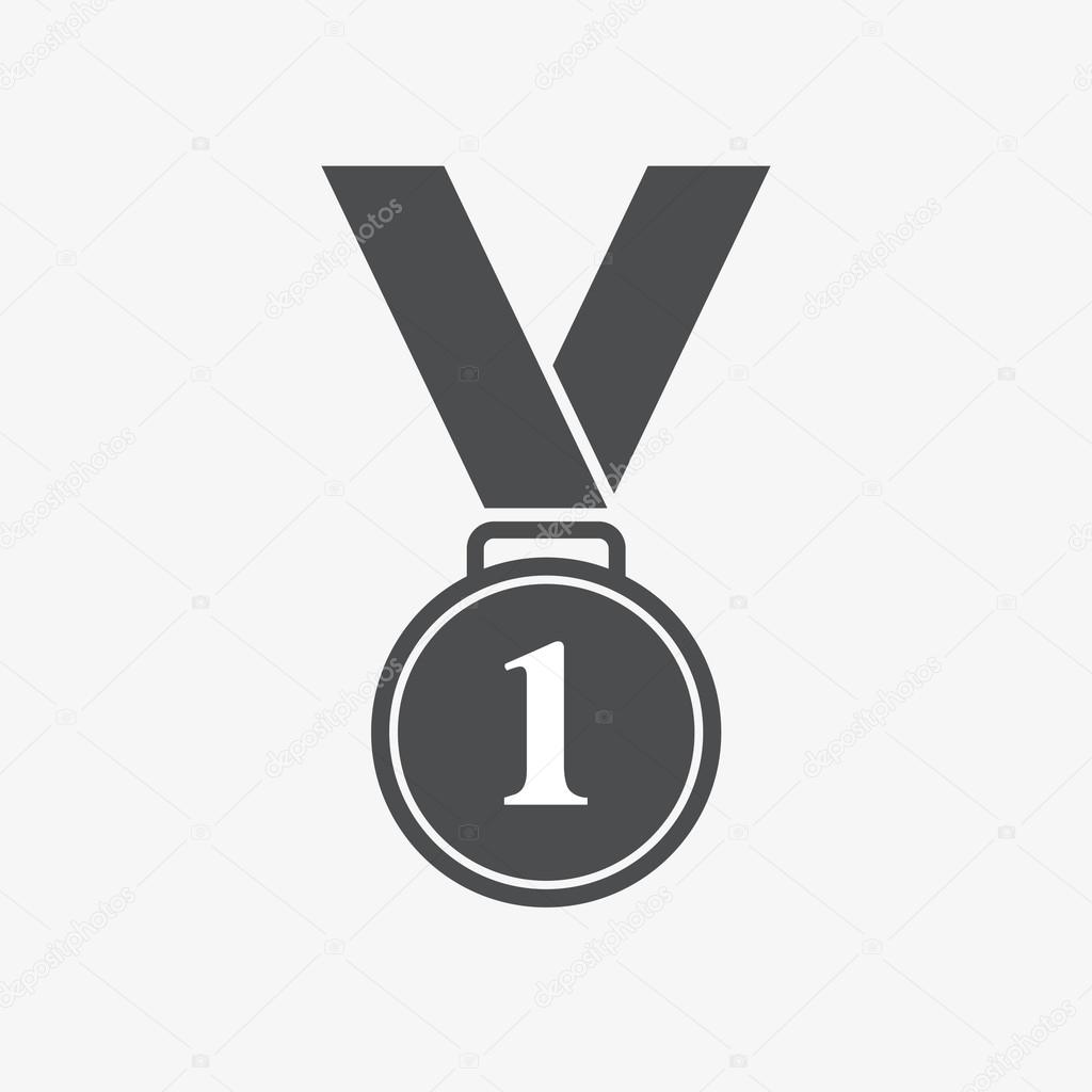Gold medal icon. Vector Illustration