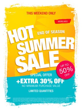 yaz satış şablonu afişi