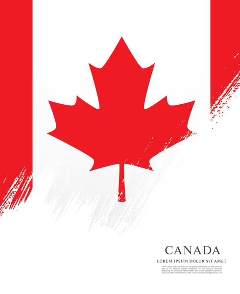 Grunge kanadensisk flagga — Stock vektor