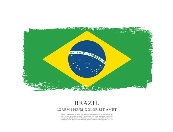 Grunge Bandeira brasileira —  Vetores de Stock