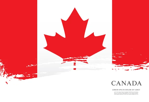 Grunge Bandera de Canadá — Archivo Imágenes Vectoriales