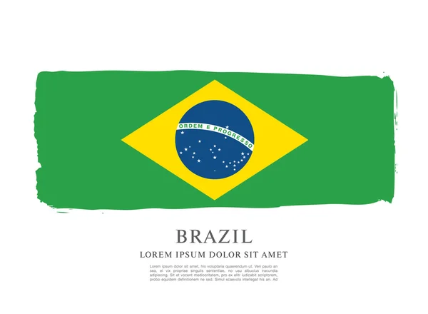 Grunge Bandeira brasileira —  Vetores de Stock