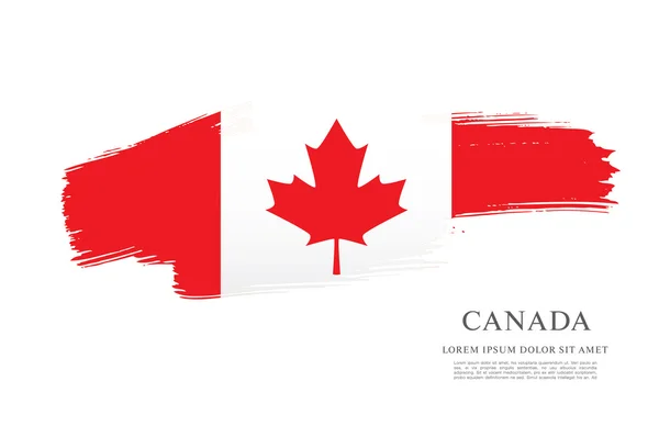 Grunge Bandera de Canadá — Vector de stock