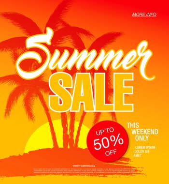 yaz satış şablonu afişi