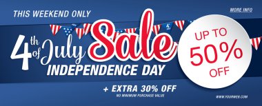 Bağımsızlık günü satışı büyük başlığı