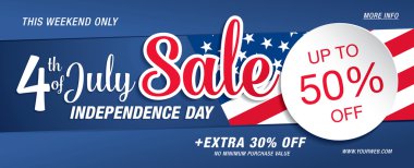 Bağımsızlık günü satışı büyük başlığı