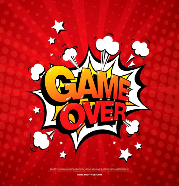 Game over speech bubble icon — Stock Vector