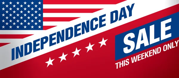 Bannière de vente de jour d'indépendance — Image vectorielle