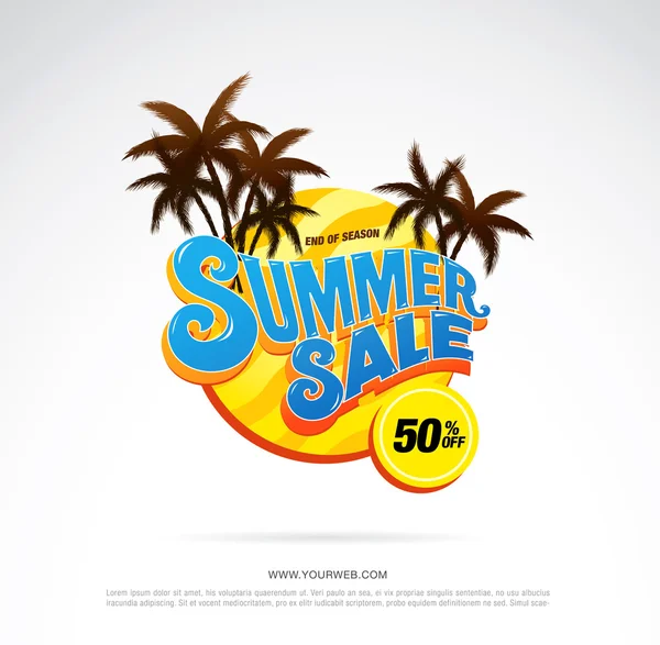 Banner de plantilla de venta de verano — Vector de stock