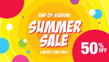 yaz satış şablonu afişi