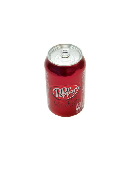 Dr Pepper butelki można na białym tle — Zdjęcie stockowe