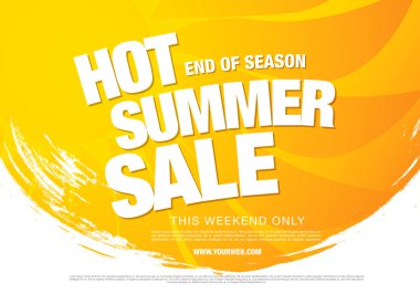 yaz satış şablonu afişi