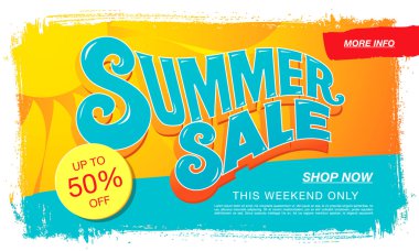 yaz satış şablonu afişi