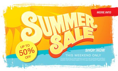 yaz satış şablonu afişi