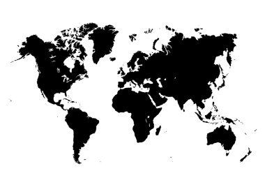 Büyük dünya haritası.