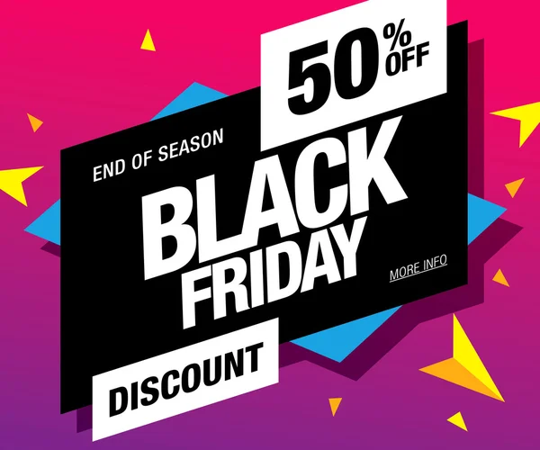 Black Friday Banner de venta. — Vector de stock