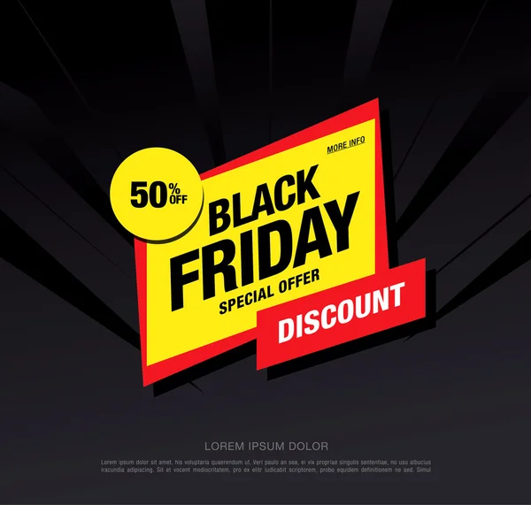 Black Friday Banner de venta. — Archivo Imágenes Vectoriales