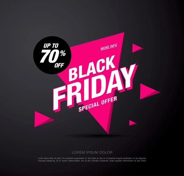 Black friday sale banner. — Stock Vector