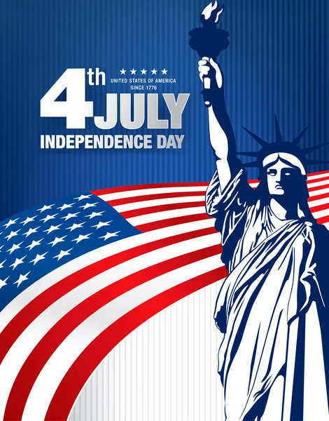 4 de julho dia da independência — Vetor de Stock