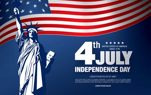 Il 4 luglio giorno dell'indipendenza — Vettoriale Stock