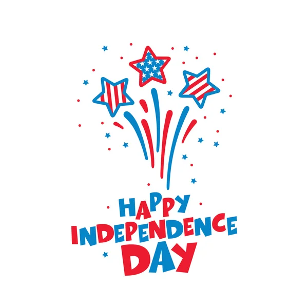Le 4 juillet jour de l'indépendance — Image vectorielle