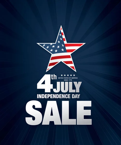 Quatro de Julho. Dia da independência venda —  Vetores de Stock