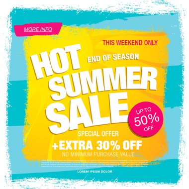 yaz satış şablonu afişi