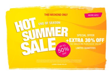 yaz satış şablonu afişi