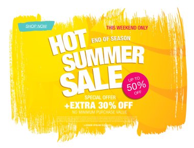 yaz satış şablonu afişi