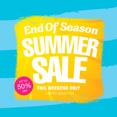 yaz satış şablonu afişi