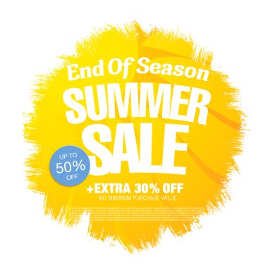 yaz satış şablonu afişi