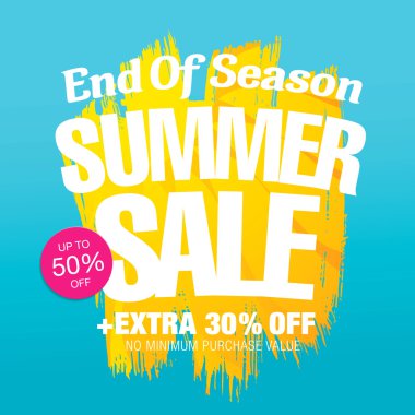 yaz satış şablonu afişi