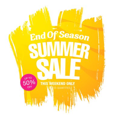 yaz satış şablonu afişi