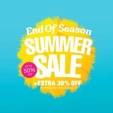 yaz satış şablonu afişi