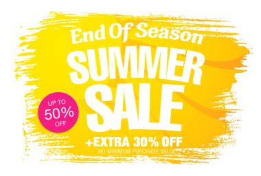 yaz satış şablonu afişi